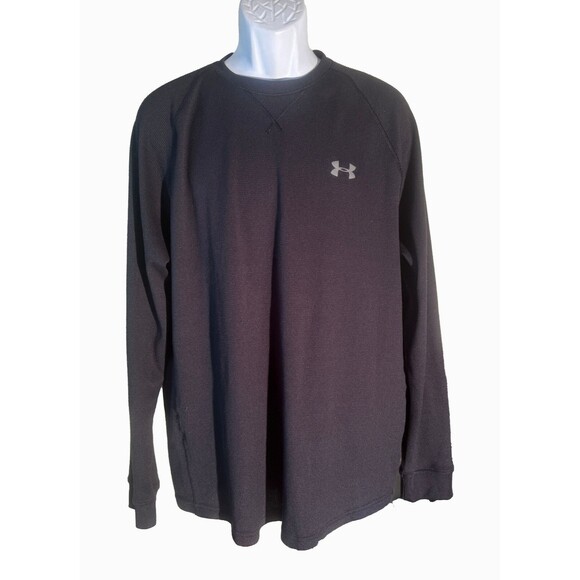 UNDER ARMOUR Men's Long Sleeve Crew Neck LOOSE Shirt Black XL - Picture 1 of 5